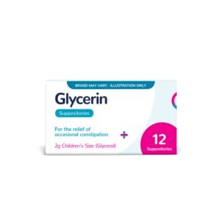 Glycerin 2g For Constipation Childrens Size – 12 Suppositories (Brand May Vary)