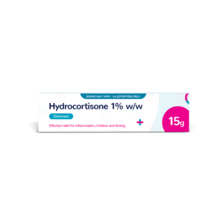 Hydrocortisone 1% w/w Ointment – 15g (Brand May Vary)