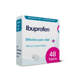 Ibuprofen - 48 x 200mg Tablets (Brand May Vary)