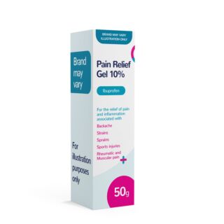 Ibuprofen Pain Relief Gel 10% - 50g (Brand May Vary)