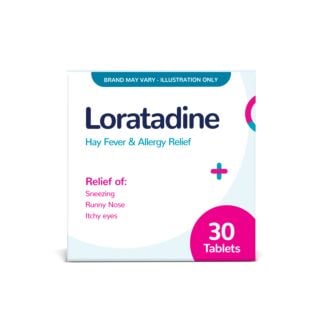 Loratadine (10mg) - Hay Fever & Allergy Relief - 30 Tablets (Brand May Vary)