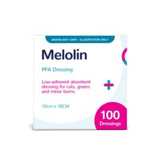 Melolin PFA Dressing 10cm x 10CM 100 Pack (Brand May Vary)