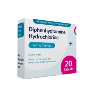 Diphenhydramine Hydrochloride 50mg Tablets – 20 Tablets
