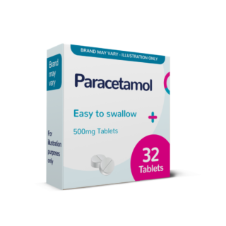 Paracetamol Tablets 500mg - 32 Tablets (Brand May Vary)