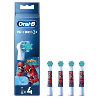 Oral-B Kids 3+ Spider-Man Refill Toothbrush Head - Pack of 4