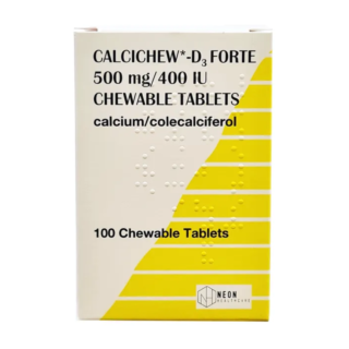 Calcichew D3 Forte 1.25g/400IU Chewable - 100 Tablets