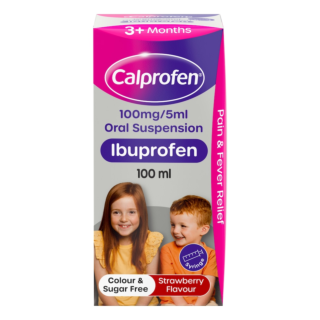Calprofen Oral Suspension Ibuprofen 3+ Months Strawberry - 100ml
