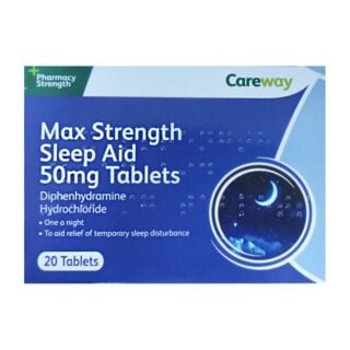 Max Strength Sleep Aid 50mg - 20 Tablets