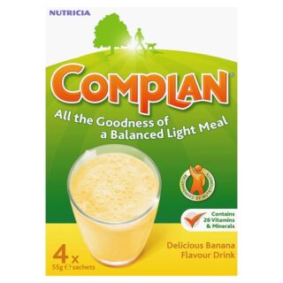 Complan Banana Nutritional Drink Sachets - 4 x 55g 