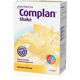 Complan Shake Banana Flavour Sachets - 4 x 57g