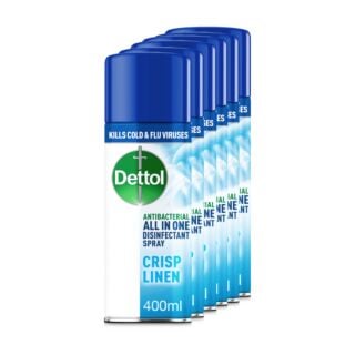 Dettol Disinfectant Spray Crisp Linen - 400ml - 6 Pack