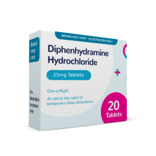 Diphenhydramine Hydrochloride 25mg Tablets – 20 Tablets