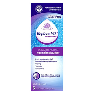 Replens MD Longer Lasting Vaginal Moisturiser - 6 x 5.9g Applicators