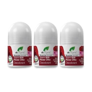 Dr Organic Rose Deodorant 50ml - 3 Pack