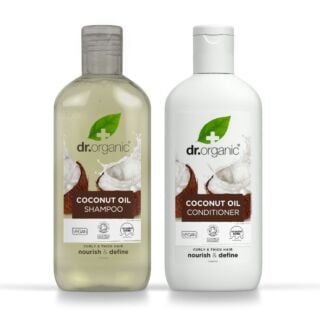 Dr Organic Virgin Coconut Oil Shampoo And Conditioner Bundle Curly And Think Hair - 2x265ml