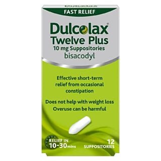 Dulcolax Twelve Plus Suppositories 10mg – 12 Pack