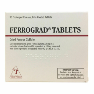 Ferrograd 325mg - 30 Tablets