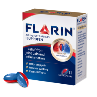 Flarin 200mg Ibuprofen - 12 Soft Capsules 