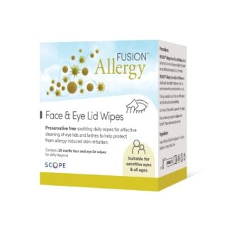 Fusion Allergy Face & Eye Wipes - 20 Wipes