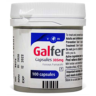 Galfer Ferrous Fumarate 305mg - 100 Capsules