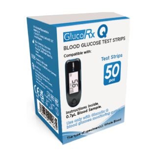 GlucoRx Q Blood Glucose Test - 50 Test Strips