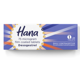 Hana (Desogestrel) Mini-Pill 75mcg - 28 Tablets