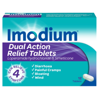Imodium Dual Action Relief - 12 Tablets