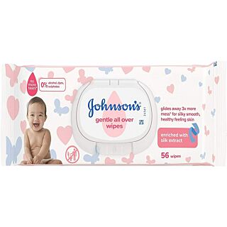 Johnsons Baby Wipes Gentle All Over - 56 Pack