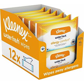 Kleenex Allergy Comfort Waterfresh Wipes - 40 Wipes - 12 Pack