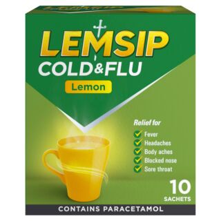 Lemsip Cold & Flu Lemon – 10 Sachets