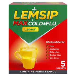 Lemsip Max Cold & Flu Lemon – 5 Sachets