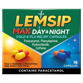 Lemsip Max Cold & Flu Day & Night - 16 Capsules