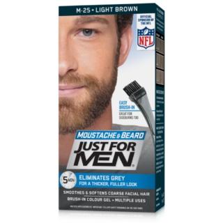 Just For Men Moustache & Beard Brush-In Colour Gel Light Brown M-35