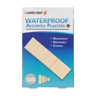 Masterplast Waterproof Assorted Plasters - Pack of 100