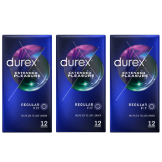 Durex Extended Pleasure - 12 Condoms (Pack of 3)