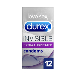Durex Invisible Extra Lubricated - 12 Condoms 