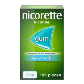 Nicorette Icy White 2mg Gum – 105 Pieces