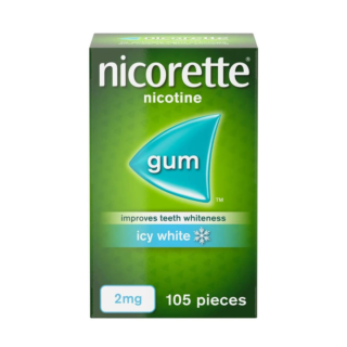 Nicorette Icy White 2mg Gum – 105 Pieces
