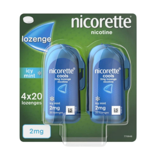 Nicorette Cools Icy Mint 2mg Lozenges – 80 Lozenges