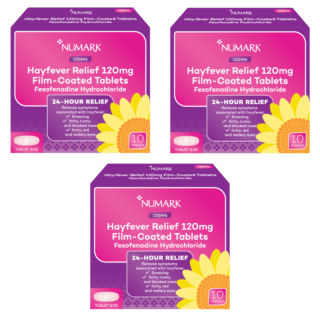 Numark Fexofenadine Tablets 120mg - 10 Tablets - 3 Pack