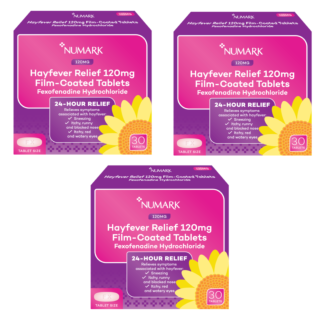 Numark Fexofenadine Tablets 120mg - 30 Tablets - 3 Pack	
