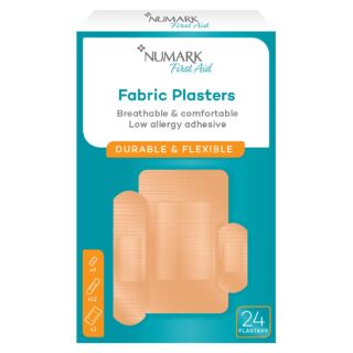 Numark Flexible Fabric Assorted Size Plasters - 24 Pack
