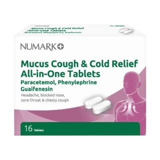 Numark Mucus Cough And Cold Relief All-In-One Tablets – 16 Tablets