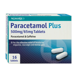 Numark Paracetamol Plus - 500mg/65mg - 16 Caplets