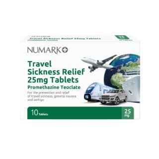 Numark Travel Sickness Relief 25mg Promethazine - 10 Tablets