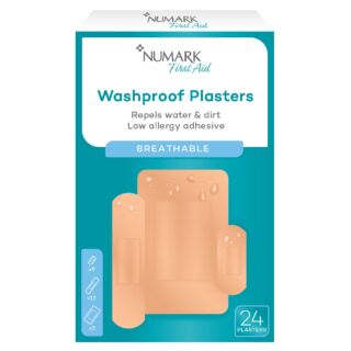 Numark Washproof Plasters Assorted - 24 Pack