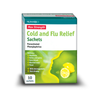 Numark Maximum Strength Cold & Flu Relief Sachets - 10 Sachets