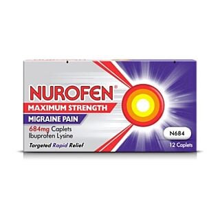 Nurofen Maximum Strength Migraine Pain 684mg Caplets - 12 Pack