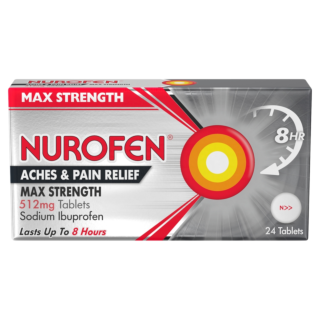 Nurofen Max Strength Joint & Back Pain Relief - 512mg - 24 Tablets