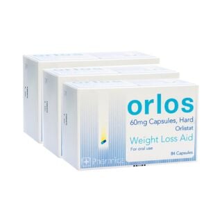 Orlos (Orlistat) 60mg Weight Loss Aid - 84 Capsules - 3 Pack